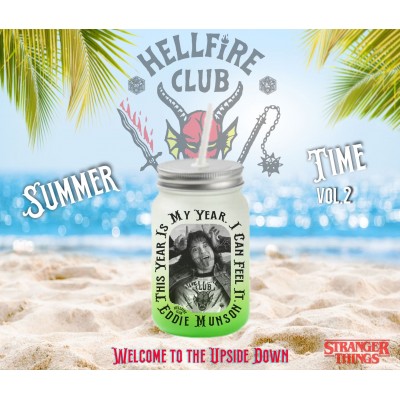 Стъклена чаша буркан Stranger Things - Eddie Munson 